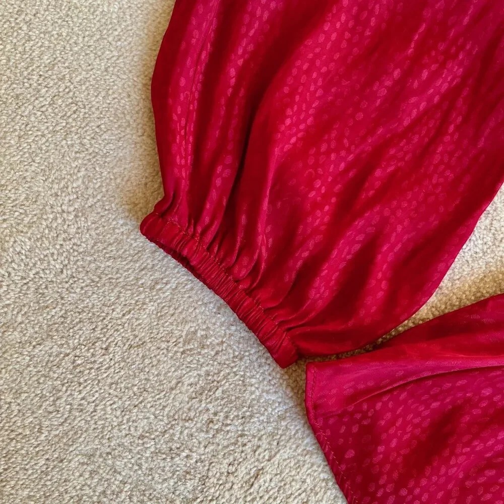 SOLD! NWT - Melrose & Market Women's Red Long Sleeve Peplum Top - Size XL - Picture 5 of 12